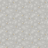 Clothworks Daisy Field - Floral Sketch Gray (Sold By 1/2 Meter)